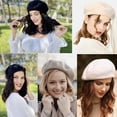 thumbnail image 5 of YEKEYI Wig Hat Wool Berets Extensions Stretchable Solid Cap Attached with Hair Curly Bob Synthetic Hairpiece Cap, 5 of 8