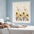 thumbnail image 3 of Static Cling Non Adhesive Window Film, Sunflower Vintage Window Privacy Film Frosted, Farmhouse Botanical Floral Butterfly Opaque Window Coverings for Small Windows, Home, 17.7 x 39.3 Inches, 3 of 9