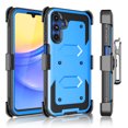 thumbnail image 3 of Tekcoo Cases for Samsung Galaxy A15 5G, [Buit-in Screen Protector] Combo Holster Belt Clip [Heavy Duty] [Kickstand] Full-Body Rugged Holster Case -Blue, 3 of 10