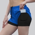 thumbnail image 2 of CAIVO Women Workout Two Layer Lined Athletic Shorts Breathable Loose Fit Training Bottoms For Running Basketball Gym And Casual Wear Comfort Summer Outdoor Work Solid Color Bottoms, 2 of 5