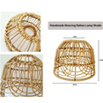 thumbnail image 3 of Rattan Lampshade Rattan Basket Chandelier Lamp Shade Woven Lampshade Round nature Replacement Wicker Pendant Light Cover for Living Room Brown, 3 of 11