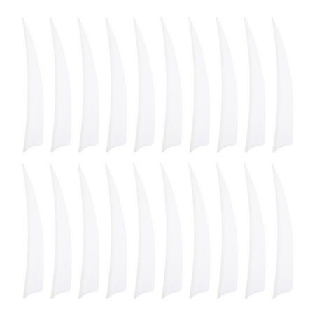 OUNONA 20 Pcs Turkey Vane Arrows for Bow Colors Tail Rest Recurve Decorations White