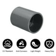 thumbnail image 3 of Uxcell 10 Pcs Adaptador de Acoplamiento de Tubería 1.2" Socket x Socket Gris, 3 of 6