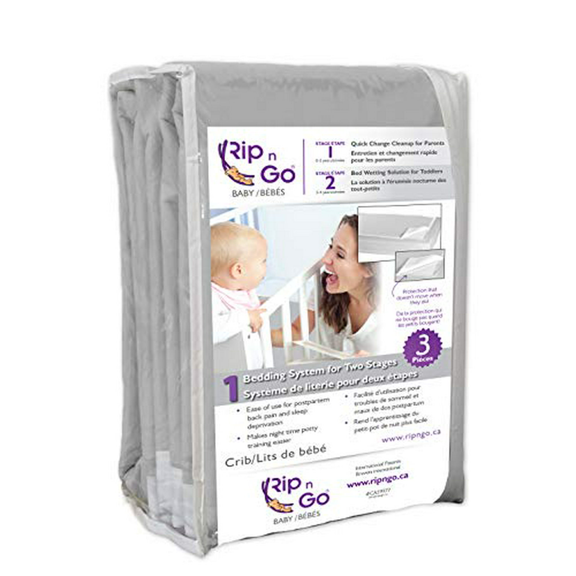 Rip N Go Waterproof Crib Sheet Set For Quick Sheet Changes Vinyl