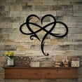 thumbnail image 3 of Infinity Heart Metal Wall Decor Iron Art 25x30cm Modern Hanging Ornament for Indoor Home, Black, 3 of 3