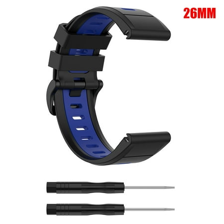 

Miracle Silicone Quick Release 2 Color Strap With 2 Screwdrivers Smartwatch Band Accessories For Men Women New