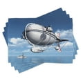thumbnail image 1 of Ambesonne Aviation Place Mats Set of 4, Sea Flying Cloudy Sky, Standard Size, Violet Blue Grey, 1 of 6