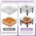 thumbnail image 5 of 3 Layer Stainless Steel Stackable Dehydrator Square Rack With 8 Silicone Feet, 5 of 9