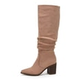 thumbnail image 2 of Ladies' pointed-toe mid-heeled knee-length boots with side zippers, 2 of 3