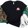 thumbnail image 3 of Camisetas de gato con sombrero de Navidad Kawaii para mujer, Tops de fiesta de Navidad, ropa de calle Harajuku, camisetas casuales de manga corta, ropa femenina, 3 of 5