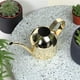 thumbnail image 4 of Regadera de estilo retro, regadera, regadera con una sola mano, regadera de latón retro, regadera pequeña, regadera de acero inoxidable, regadera de metal para jardín interior (dorado), 4 of 5