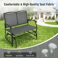 thumbnail image 4 of Spaco 2 Person Iron Patio Rocking Chair for Outdoor Backyard and Lawn, Outdoor Rocker with Weather Resistant Steel Frame for Porch Garden Outside, Gray, 4 of 9