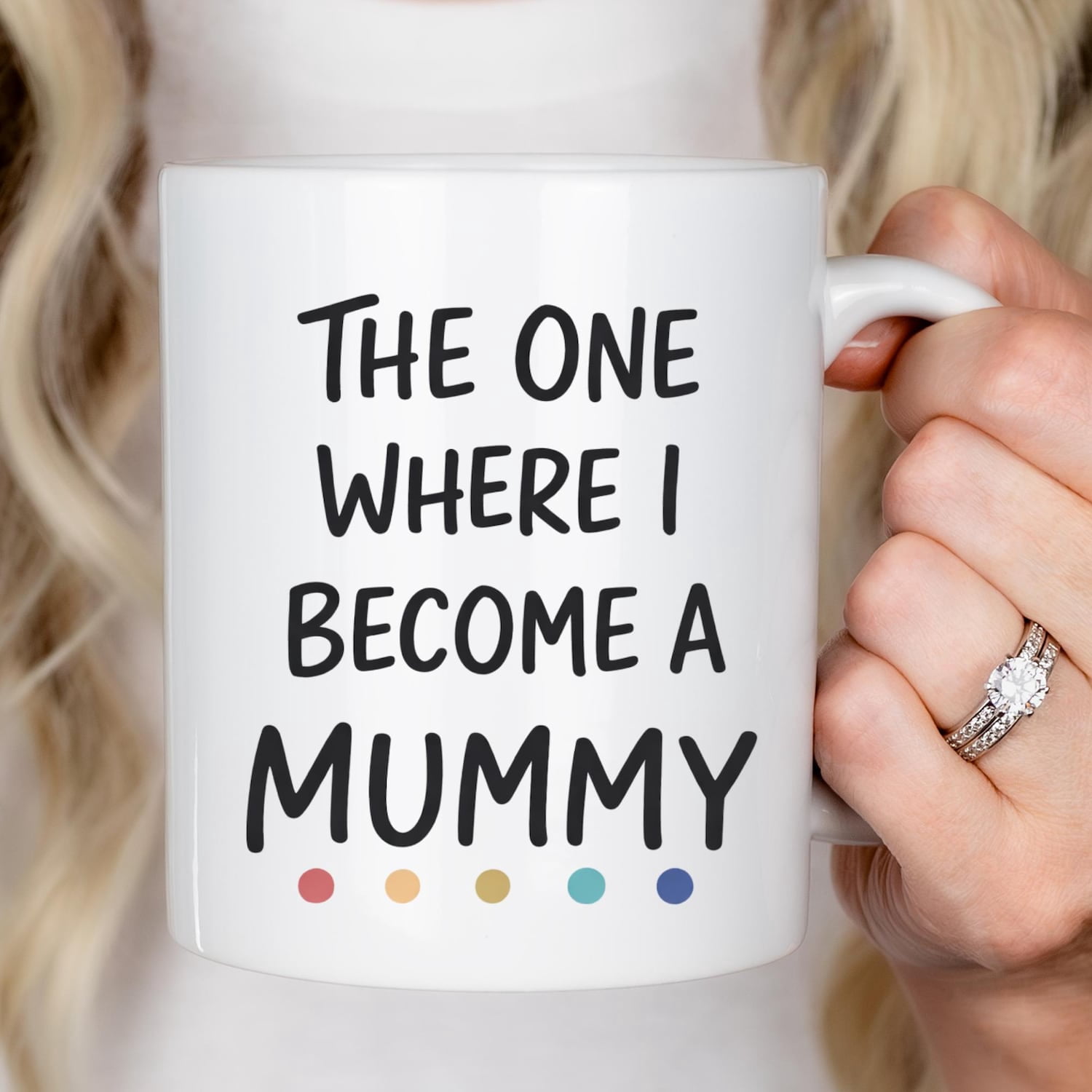 Pregnancy Announcement Mug The One Where I Become A Mummy Coffee Cup Gift For Expecting Mom Baby Reveal Present Idea Keepsake