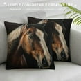 thumbnail image 3 of Shangniulu Brown Horse Throw Pillow Covers , Pillow Covers,Wild Farmhouse Animal Cushion Cases,Rustic Kawaii Decorative Accent Pillow Cases,Bedroom Decor White, 3 of 5