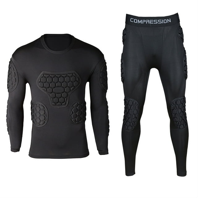 Football Soccer Goalkeeper Training Pants Goalie Jerseys Kit Clothing Knee Elbow Padded All-round Alveolate Protector Gear