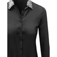 thumbnail image 3 of FashionOutfit Women's Collar Embroidered Shirt Top Blouses, 3 of 3