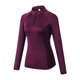 thumbnail image 3 of MHFRRA Traje de Yoga Ajustado de Manga Larga y Alta Elasticidad para Mujer, Ideal para Fitness y Yoga. Vino, 3 of 4