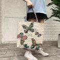 thumbnail image 1 of Bolso de mano de lona con mariposas XL TANGJMXG bolso de hombro clásico e informal para mujer 1 pieza, 1 of 3