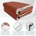 thumbnail image 4 of Quilts Twin XL Size, Vintage Rust Red Striped Soft Comforter Bedding Set for Bed, Farmhouse Modern Stripes Boho Lightweight Quilted Bedspread with Pillow Cover(2 Pieces) for All Season, 68x98 Inch, 4 of 9