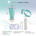thumbnail image 5 of ALBOR - Insulated Tumbler - Coffee Mug with Handle, 2 Lids & More - 30 Oz, Seafoam, 5 of 7