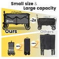 thumbnail image 6 of Sekey 330LBS Foldable Wagon with 220L Large Capacity, Heavy Duty Collapsible Wagon Cart, Utility Folding 600D Oxford Fabric Cart with All Terrain Wheels for Garden Beach Sport Camp Shop Grocery, Gray, 6 of 8