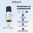 thumbnail image 1 of USB Condenser Gaming Microphone with RGB Light, Noise Cancelling PC Mic for Streaming, One-Click Mute Podcast Microphone for iPhone Android Tablet Laptop, 1 of 7