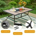 thumbnail image 4 of Sophia & William 7 Pieces Metal Patio Dining Set Swivel Padded Chairs and Table Set, 4 of 7