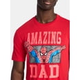 thumbnail image 4 of Spider-Man Men's and Big Men's Father's Day Graphic Tee, Sizes XS-5XL, 4 of 5