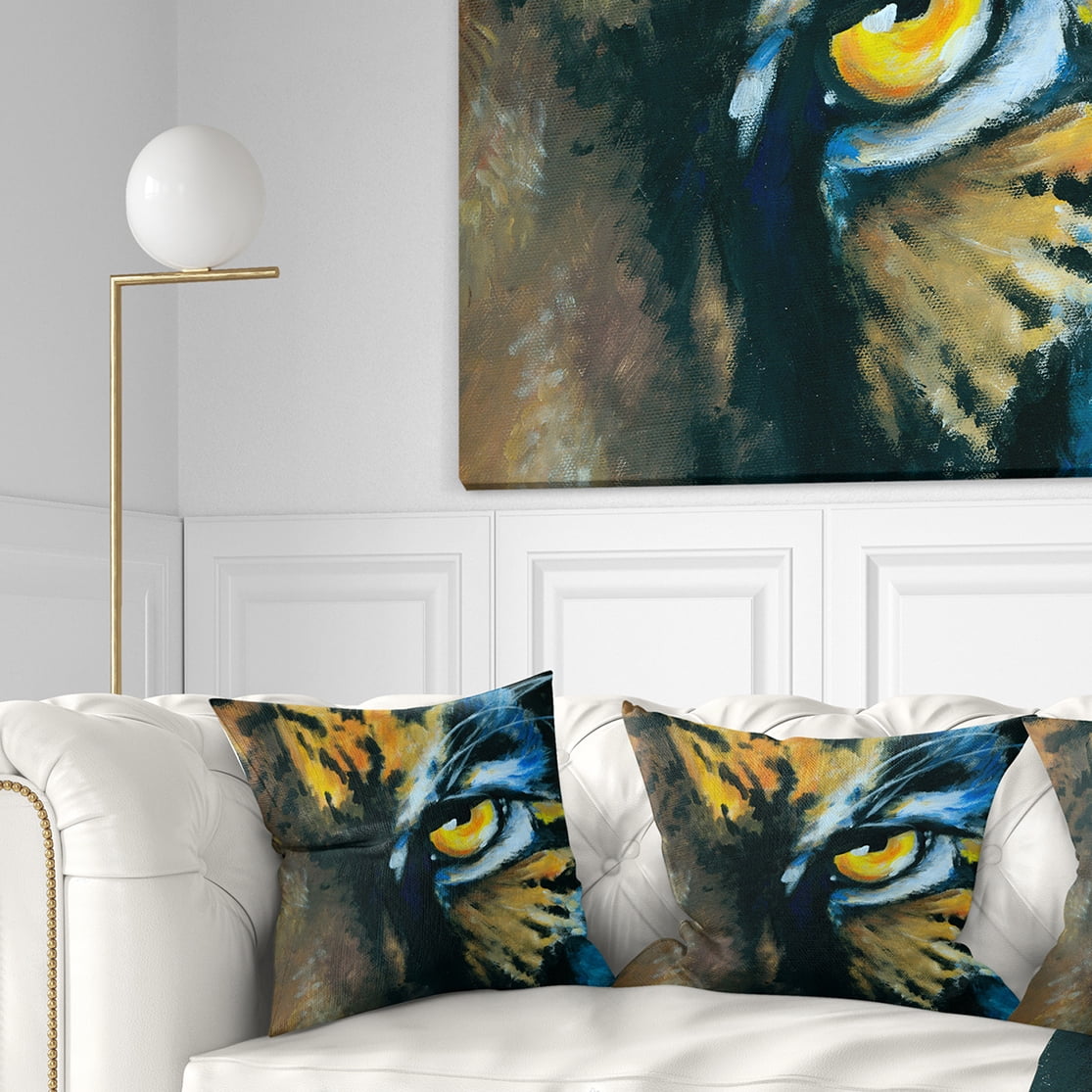 Multicolor Modern Leopard Tiger Art Design Make every Day count Leopard Print Tiger Throw Pillow 16x16