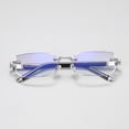 thumbnail image 3 of 3 Pack Men Tinted Rimless Reading Glasses Blue Light Blocking Readers Presbyopic Glasses, 3 of 3