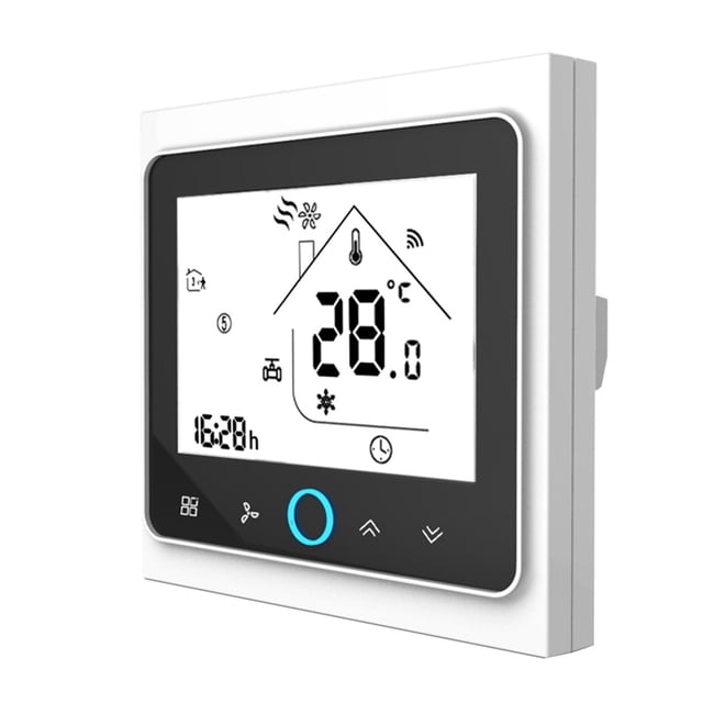 Smart Thermostat 2p/4p Central Air Conditioning Cooling/heating System Room Temperature Controller For Fan Coil ,Easy to Install