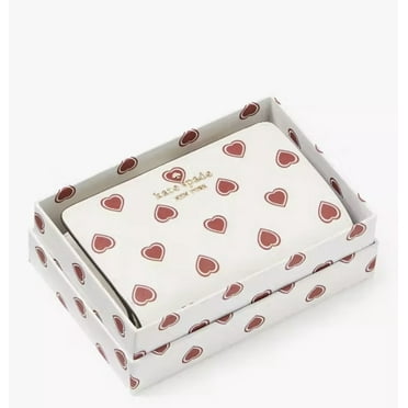 Kate Spade Madison Heart felt Geo Print Boxed Medium Compact Bifold Wallet