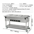 thumbnail image 6 of VEVOR Commercial Electric Food Warmer 4-Section Electric Food Heating Station, 4 x 20.6QT, 2000W, with Mobile Casters (2 with Brakes), 6 of 8