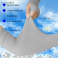 thumbnail image 3 of BadPiggies 2 Pairs UV Protection Cooling Arm Sleeves, UPF 50+ Men & Women Long Sun Protection Sports Sleeves Tattoo Cover Up With Thumb Holes (Gray), 3 of 11