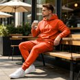 thumbnail image 6 of Trgacdwlo Men's Sweatsuits 2 Piece Set Tracksuit Hoodie Baggy Jogger Sweatpants Set Fall Winter Outfits Jogging Suit Hooded Set Orange L, 6 of 9