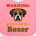 thumbnail image 4 of Inktastic Protected by a Boxer Dog Boys or Girls Baby Bib, 4 of 4