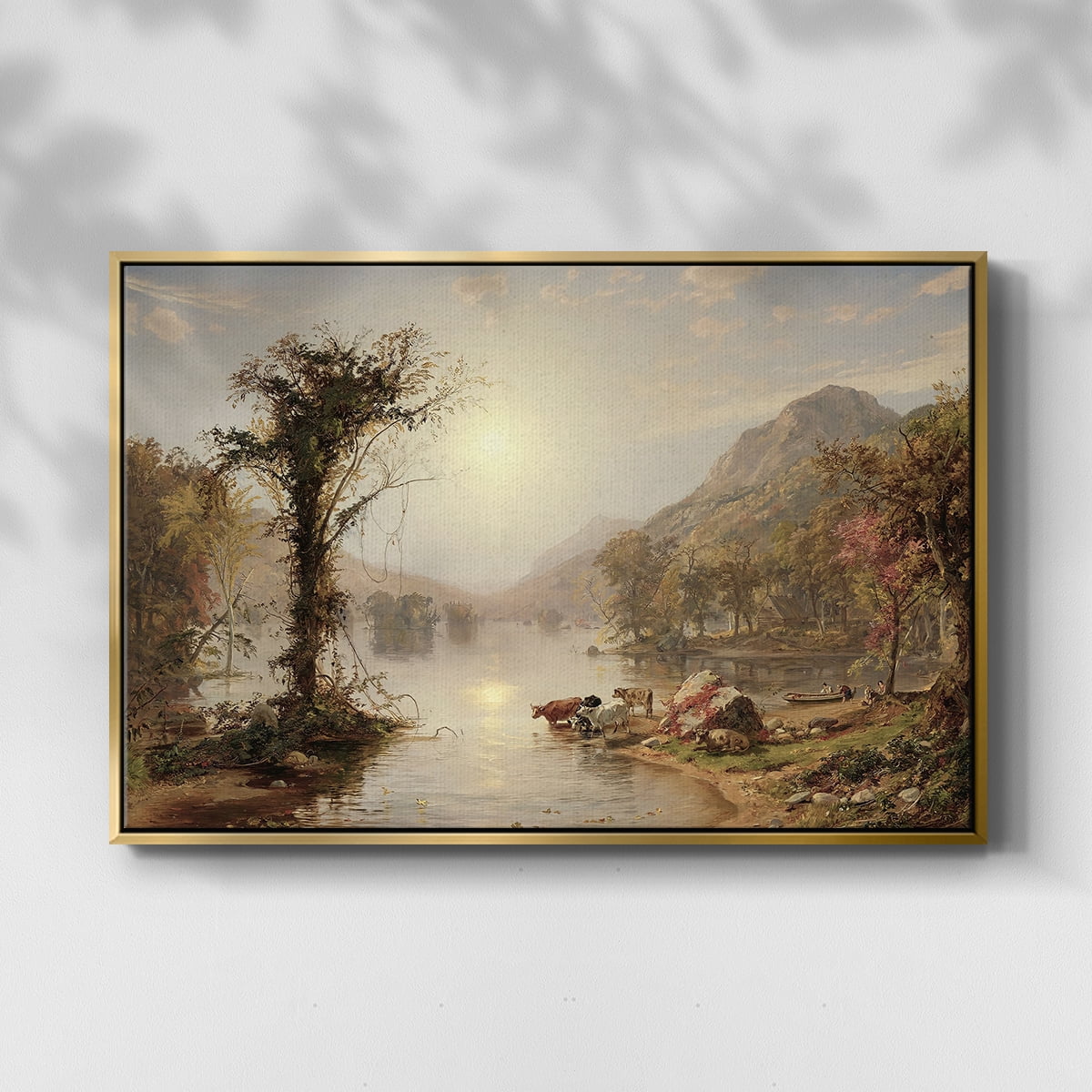 Vintage Landscape-XXII By Wexford Home Framed in Gold Wood Gallery Wrapped Canvas 25 in. x 37 in.