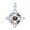 Garnet, variant on Witches Knot Pendant Moon 925 Sterling Silver Gemstone Magic Fine Wiccan Jewelry