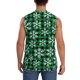 thumbnail image 4 of Fotbe Christmas Pattern At Buffalo Plaid Men's Camiseta sin Mangas Estampada para Hombres, Playera Casual para Gimnasio, Entrenamiento, Playa-Medium, 4 of 7