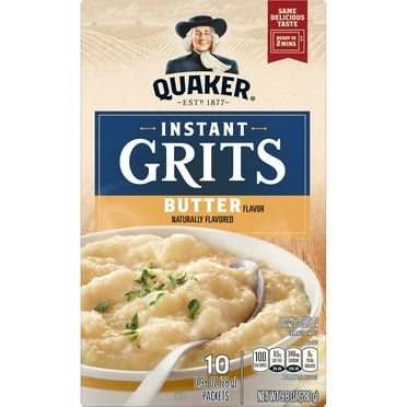 2 Pack - Quaker Instant Grits - Butter Flavor - 10 ct Packaging may vary