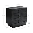 thumbnail image 4 of Nathan James Iris 3 Drawer Dresser, Mid-Century Modern Solid Wood Dresser for Bedroom, Black Oak, 4 of 5