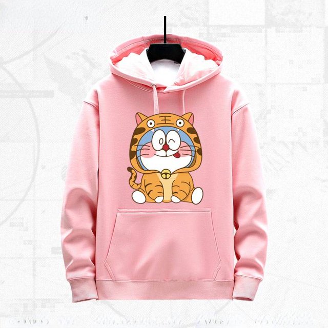 2022 Doraemon De Dibujos Animados Tigre Suéter Sudadera Con Capucha Hombre Y Mujer Todo Partido Delgado Terciopelo Casual Chamarra
