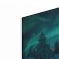 thumbnail image 2 of Luxe Metal Art 'Northern Lights In Winter Forest 2' by Luxe Portfolio, Metal Wall Art, 16"x12", 2 of 9