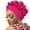 Rose red, variant on Women African Turban Indian Hat Braid Head Wrap Flower Knot Pre Tied Bonnet Beanies Caps Headwrap Cancer Chemo Headwear