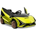 thumbnail image 2 of SESSLIFE 12v Battery Powered Electric Car for Kids, Lamborghini Sian Ride On Car with Remote Control, Double Doors, 4 Suspension, Music, Led Lights, Green, TE1935, 2 of 10