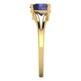thumbnail image 3 of Solitaire Engagement Ring for Women - 1ct Simulated Tanzanite in 18K Yellow Gold Promise Ring, 3 of 6