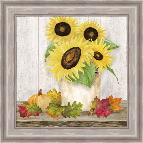 Great Art Now Fall Sunflowers I by Tara Reed, Framed Wall Art, 20W x 20H