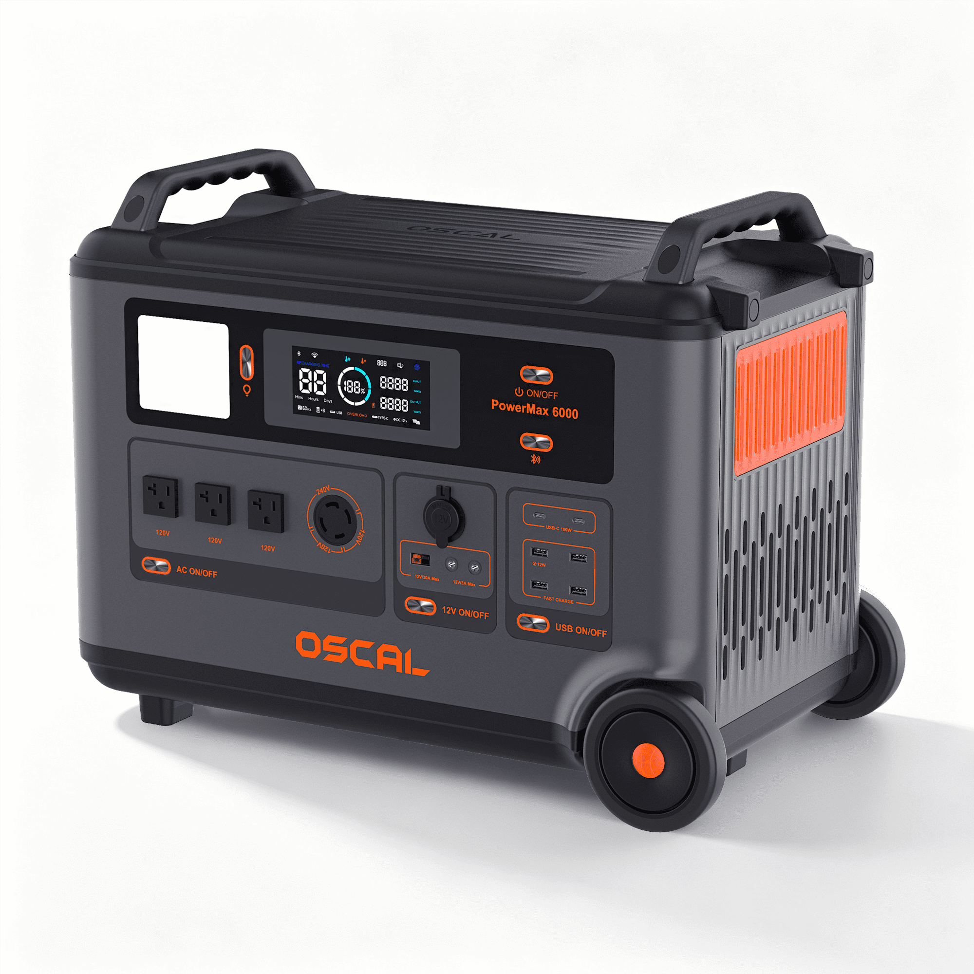 EF EcoFlow, Portable Power Station, 3600Wh, 3600W AC Output, Black
