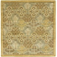 thumbnail image 2 of SAFAVIEH Antiquity Trafford Floral Geometric Wool Area Rug, Light Blue/Gold, 6' x 6' Square, 2 of 9