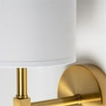 thumbnail image 4 of Mercana Santander II Metal Linen Shade Wall Sconce in Gold and White, 4 of 6